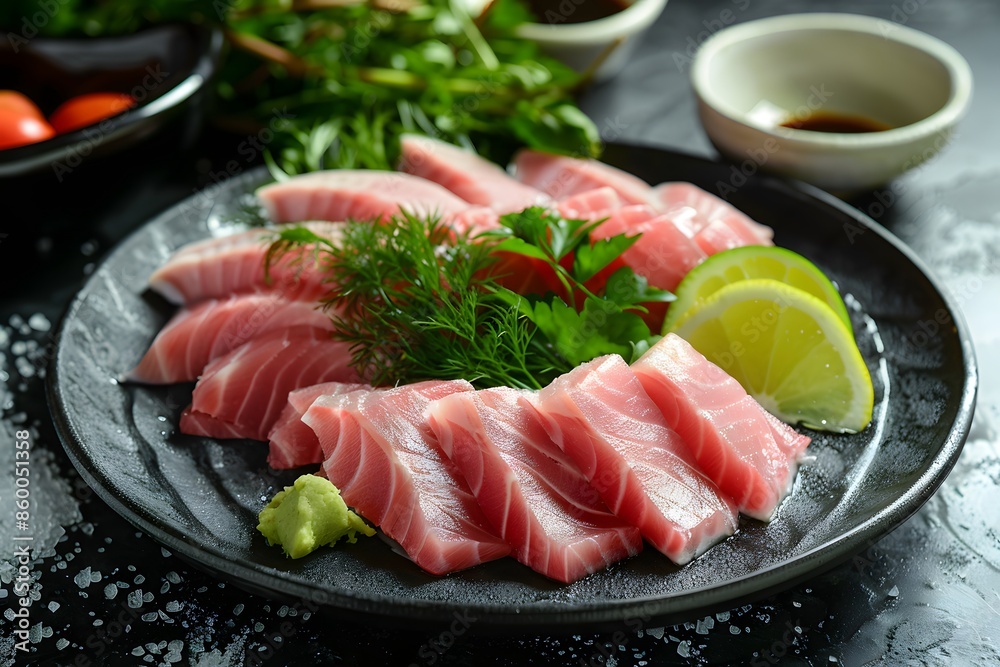 Sashimi: Fresh and Raw Fish Slices Sashimi: Fresh and Raw Fish Slices