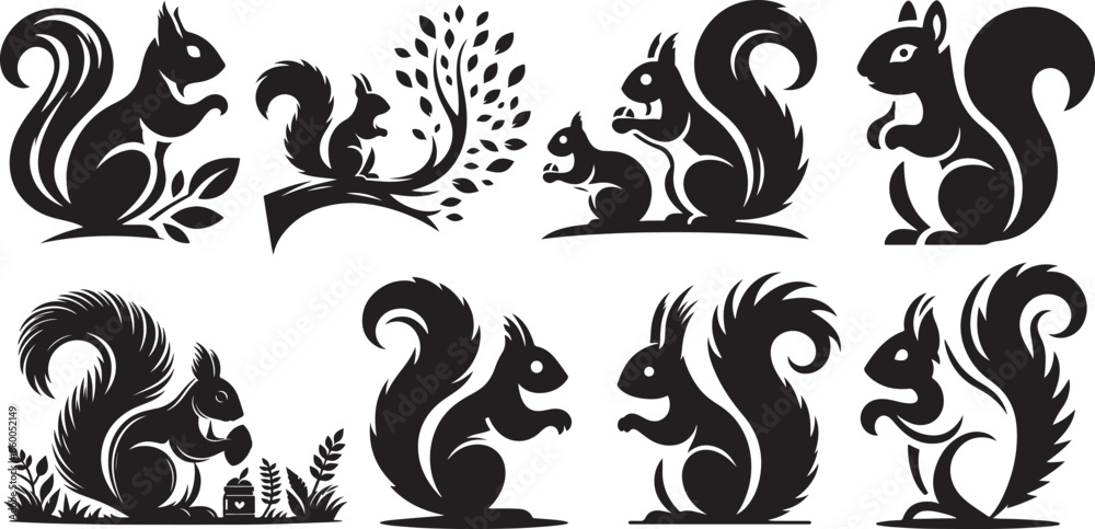 Squirrel Silhouette Icon Vector illustration Squirrel Silhouette Icon Vector illustration
