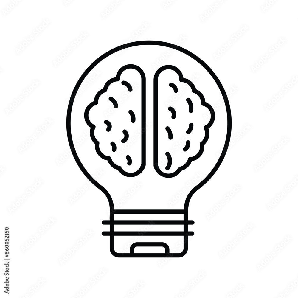 Fototapeta premium idea icon with white background vector stock illustration