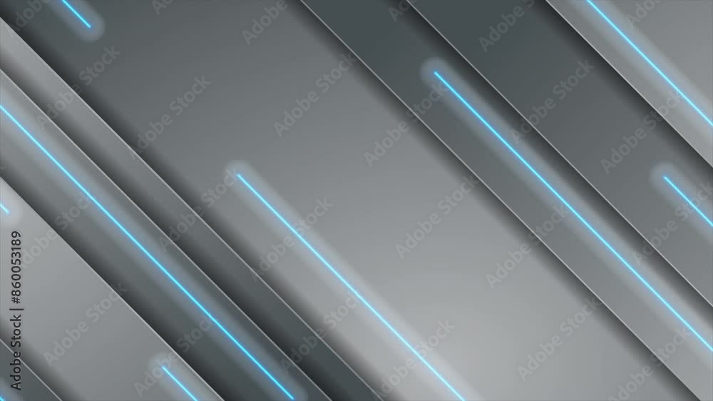 Dark grey corporate abstract background with blue neon lines. Seamless looping geometric tech motion design. Video animation Ultra HD 4K 3840x2160 Dark grey corporate abstract background with blue neon lines. Seamless looping geometric tech motion design. Video animation Ultra HD 4K 3840x2160