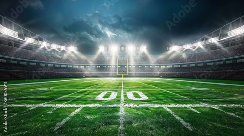 American Football Stadium Under the Night Sky photo