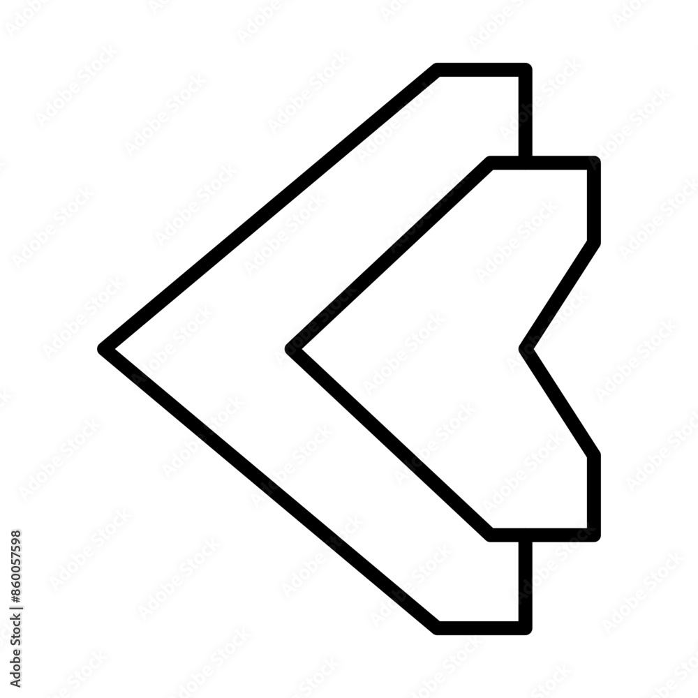 Double Arrow Lefticon Design Double Arrow Lefticon Design