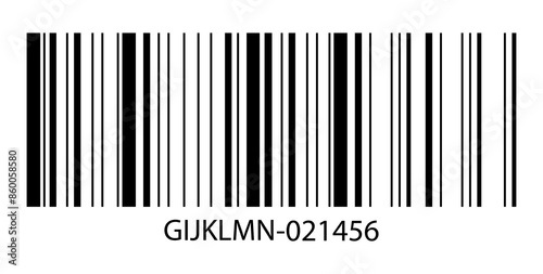 Black barcode  label design