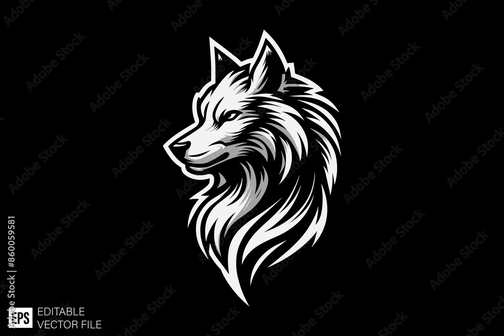 Obraz premium Wolf head vector design 