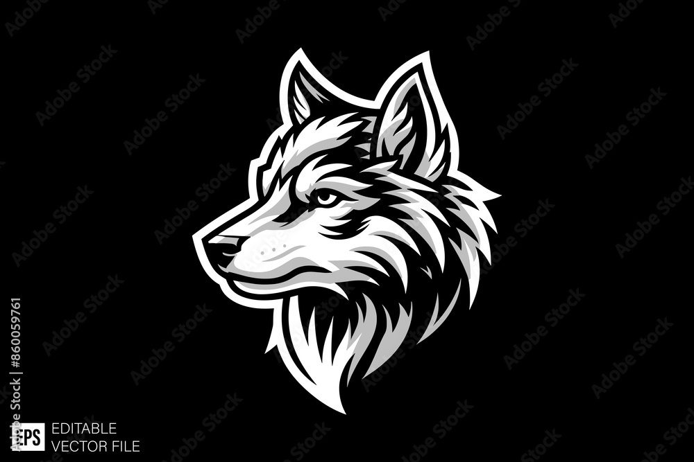 Obraz premium Wolf head vector design 