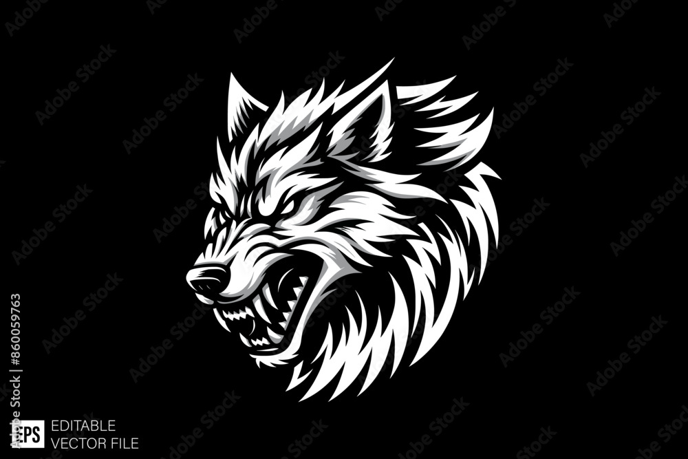 Obraz premium Wolf head vector design 