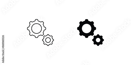 setting icon with white background vector stock illustration