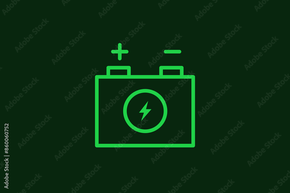 accumulator illustration in flat style design. Vector illustration.