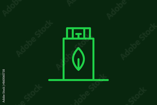 ignition device illustration in flat style design. Vector illustration.