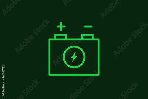 accumulator illustration in flat style design. Vector illustration.