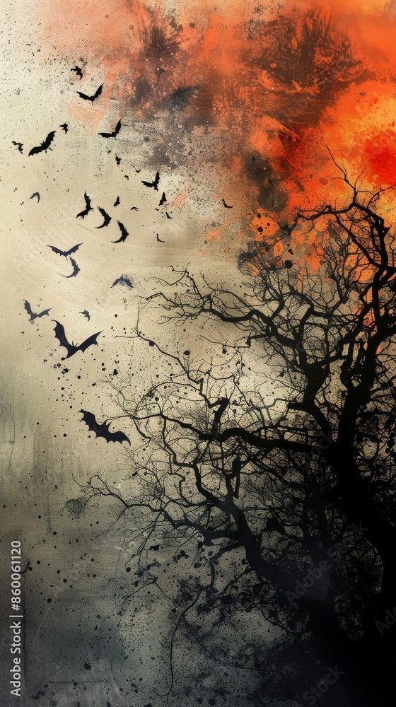 Bone-chilling Halloween Abstract Background Bone-chilling Halloween Abstract Background