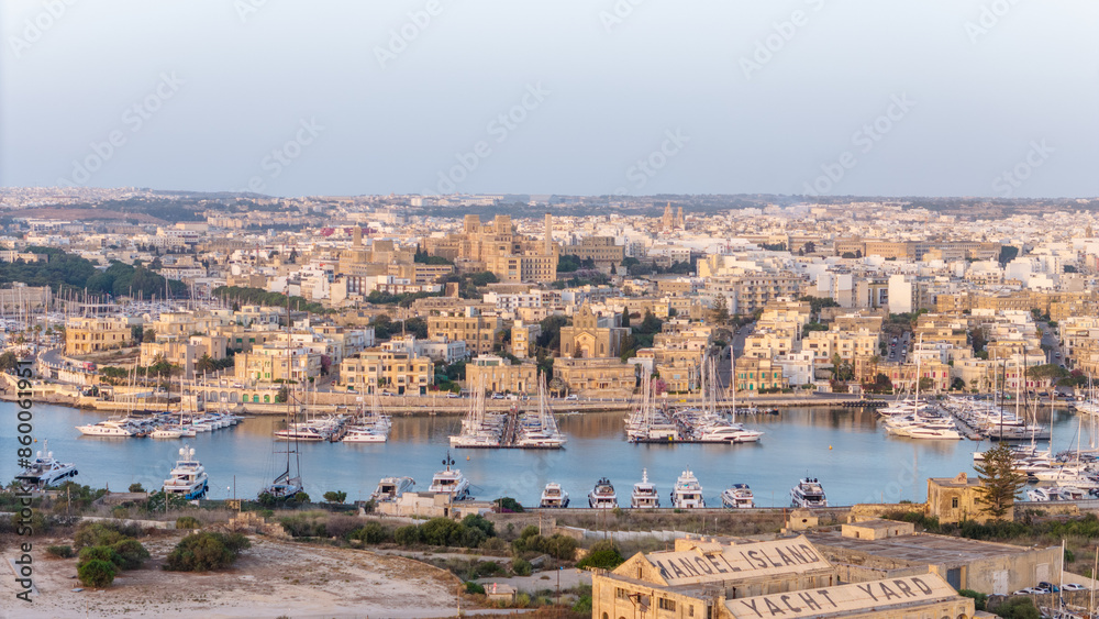 Aerial landscapes over Valletta, Malta Aerial landscapes over Valletta, Malta