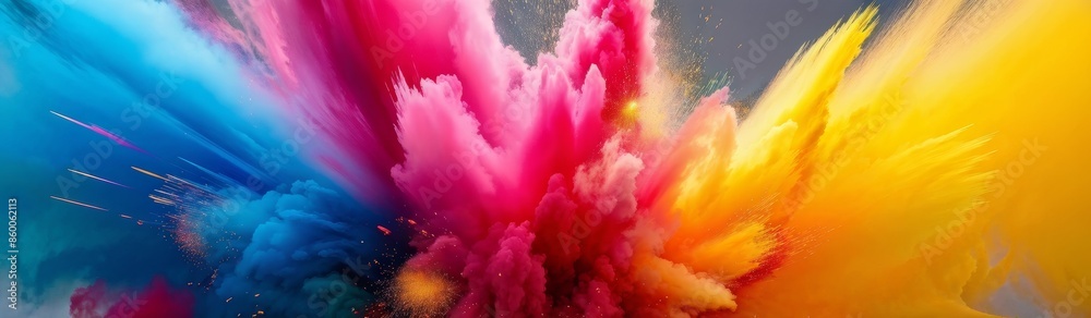 Fototapeta premium Colorful explosion as a background.