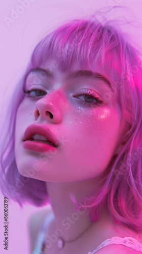 Aesthetic Beautiful Woman Portrait Close Up Image