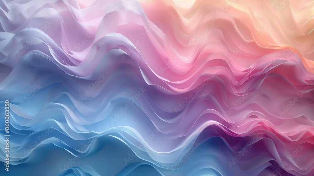 A stunning digital design featuring fluid waves of blue, pink, and peach colors blending seamlessly, representing modern creativity and fluidity in visual art, reflecting a dreamy atmosphere. A stunning digital design featuring fluid waves of blue, pink, and peach colors blending seamlessly, representing modern creativity and fluidity in visual art, reflecting a dreamy atmosphere.