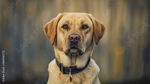 a dog with a dog collar portrait 