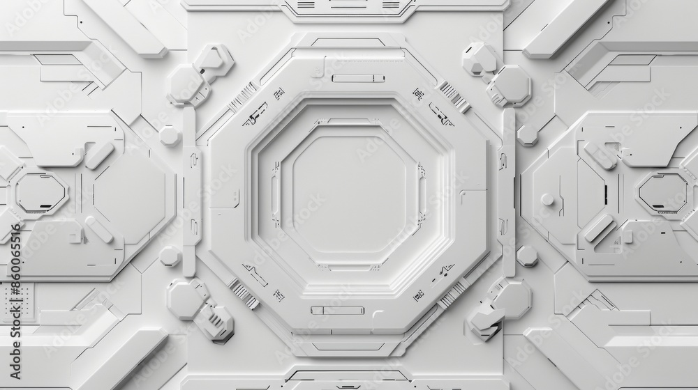 futuristic Frame mockup, minimalistic space aesthetic, science fiction style, shapes, white futuristic Frame mockup, minimalistic space aesthetic, science fiction style, shapes, white