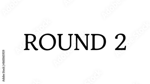 Round Title Animations - Round 1 to Round 5 - Animated round indicators perfect for sports events, game shows, and competitions