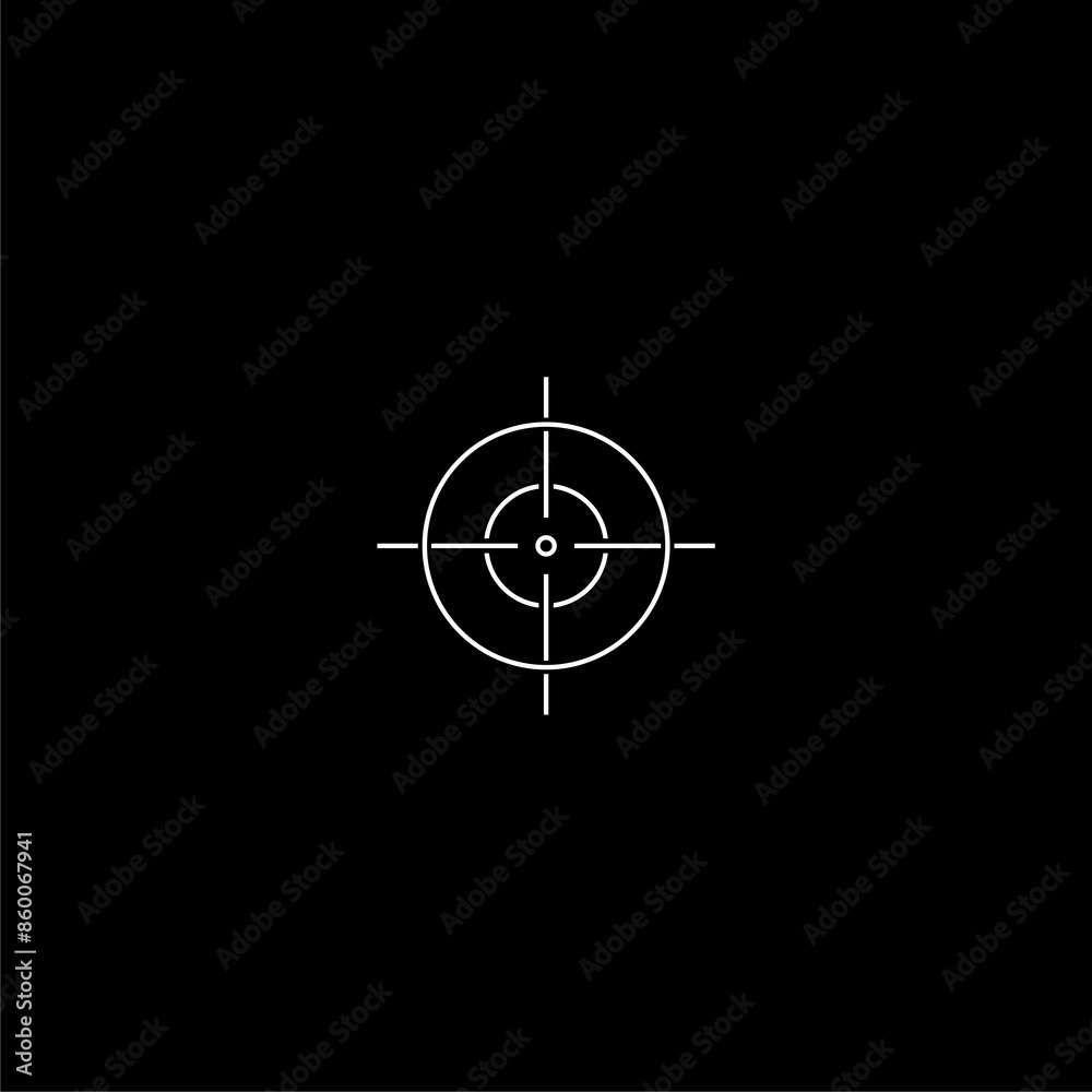 Cross hair icon isolated on dark background Cross hair icon isolated on dark background