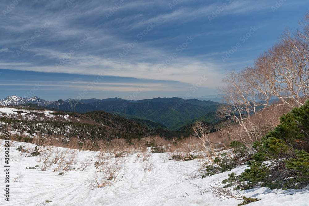 残雪期の乗鞍岳 残雪期の乗鞍岳