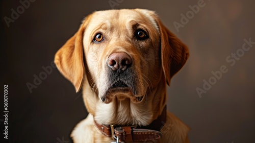 a dog with a dog collar portrait 