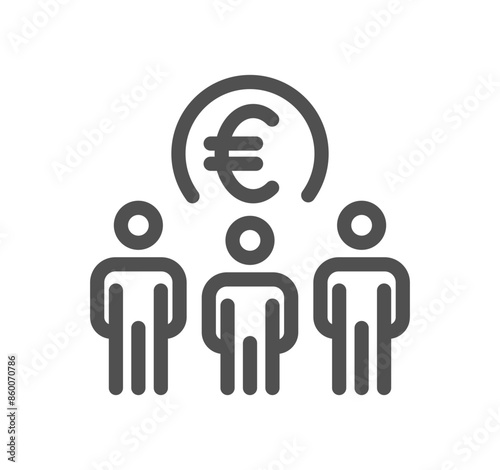 Finance related icon outline and linear symbol.	
