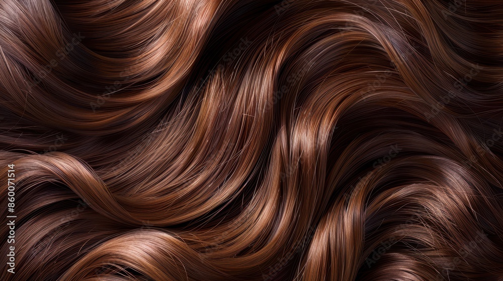 Naklejka premium The Shiny Brown Hair