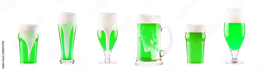green beer isolated on a white green beer isolated on a white