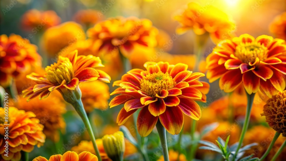 Vibrant yellow and orange flowers in a blurred background, symbolizing warm and harmonious family relationships. Vibrant yellow and orange flowers in a blurred background, symbolizing warm and harmonious family relationships.