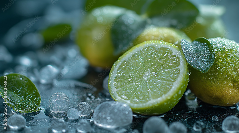 Cool sparkling water,cut green lemon,bubble,clear ice,many Ice block,crystal clear,bright tone,Clear,bright,vivid colors, Cool sparkling water,cut green lemon,bubble,clear ice,many Ice block,crystal clear,bright tone,Clear,bright,vivid colors,
