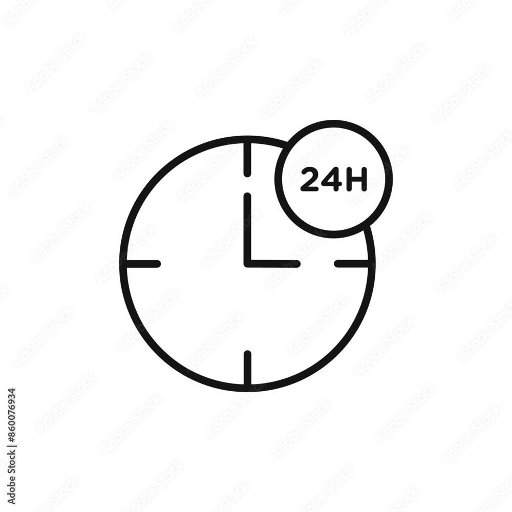 24-Hour Service Icon Perfect for Round-the-Clock Assistance 24-Hour Service Icon Perfect for Round-the-Clock Assistance