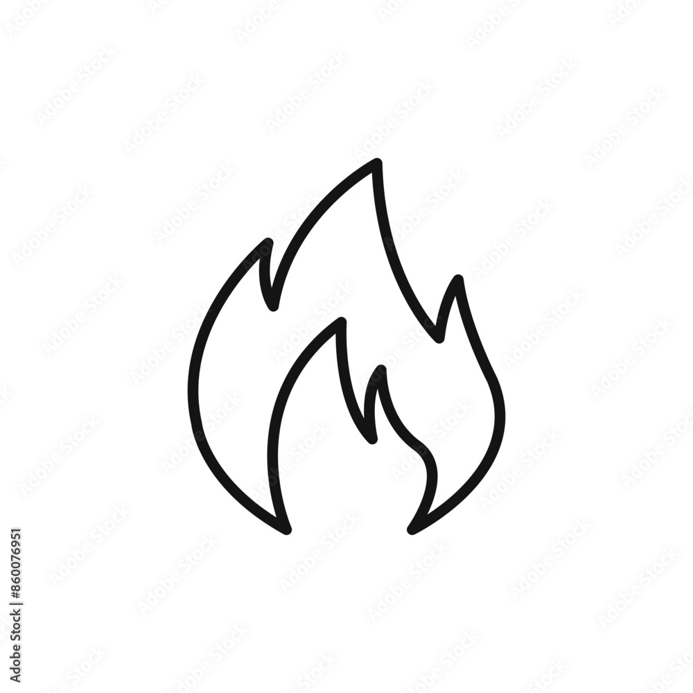 Burning Flame Icon Perfect for Fire and Energy Concepts Burning Flame Icon Perfect for Fire and Energy Concepts