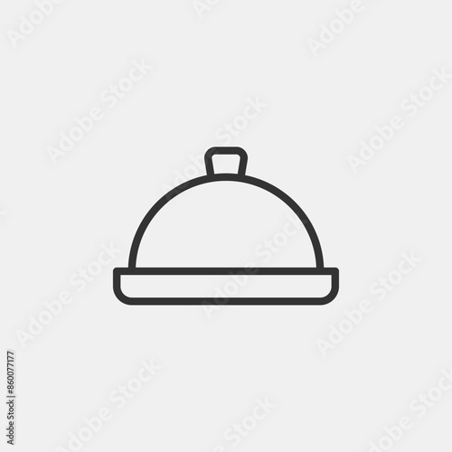 Tray vector icon. Vector isolated elements. Dish or tray icon illustration vector symbol