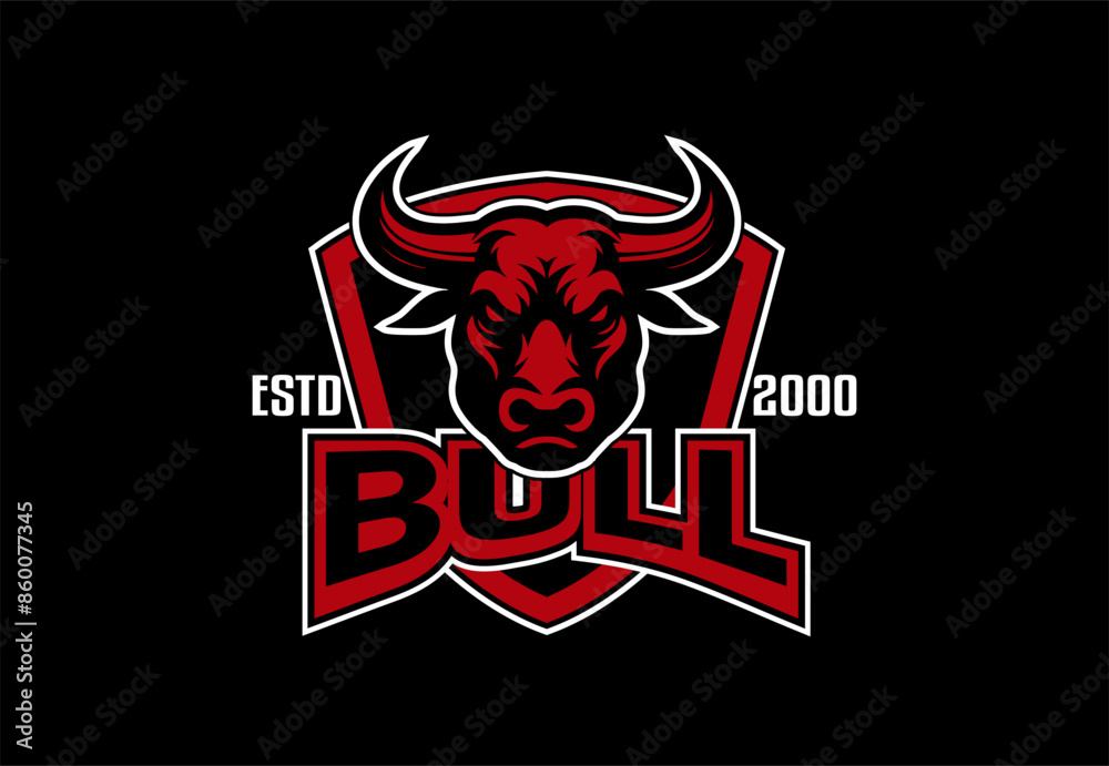red bull face head logo emblem vector illustration red bull face head logo emblem vector illustration