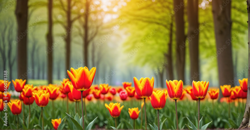 Garden of Tulip Delights: Blooming Spring Flowers
Garden of Tulip Delights: Blooming Spring Flowers