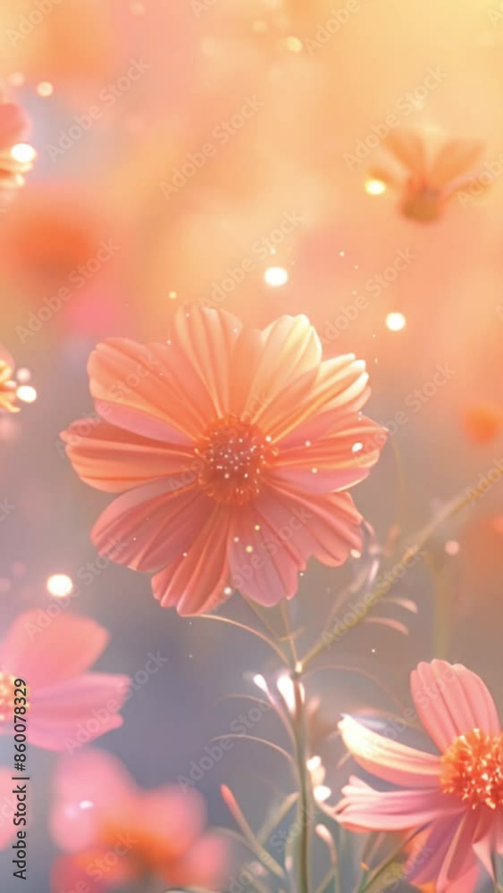 Spring flowers field meadow in sunset lights. Field of wild flowers spring colors in the wind swaying close up. Concept: nature, flowers, spring, biology, fauna, environment, ecosystem 4k Spring flowers field meadow in sunset lights. Field of wild flowers spring colors in the wind swaying close up. Concept: nature, flowers, spring, biology, fauna, environment, ecosystem 4k