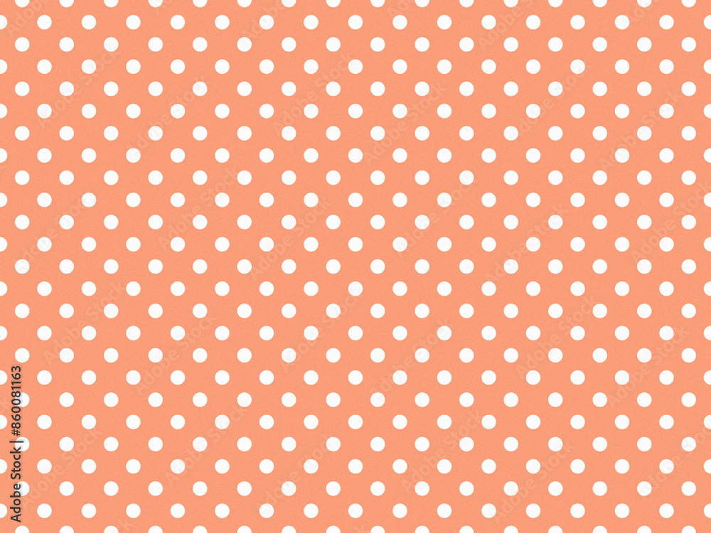 texturised white color polka dots over light salmon red backgrou texturised white color polka dots over light salmon red backgrou