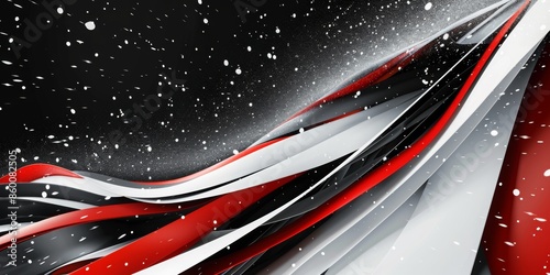 Racing background geometric shapes, black red and white, speed, wind.