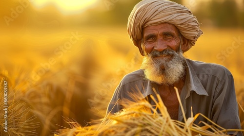 Farmer Harvesting in the Field Generative AI