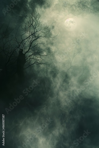 Enigmatic Halloween Abstract with Foggy Atmosphere © Cloudyew