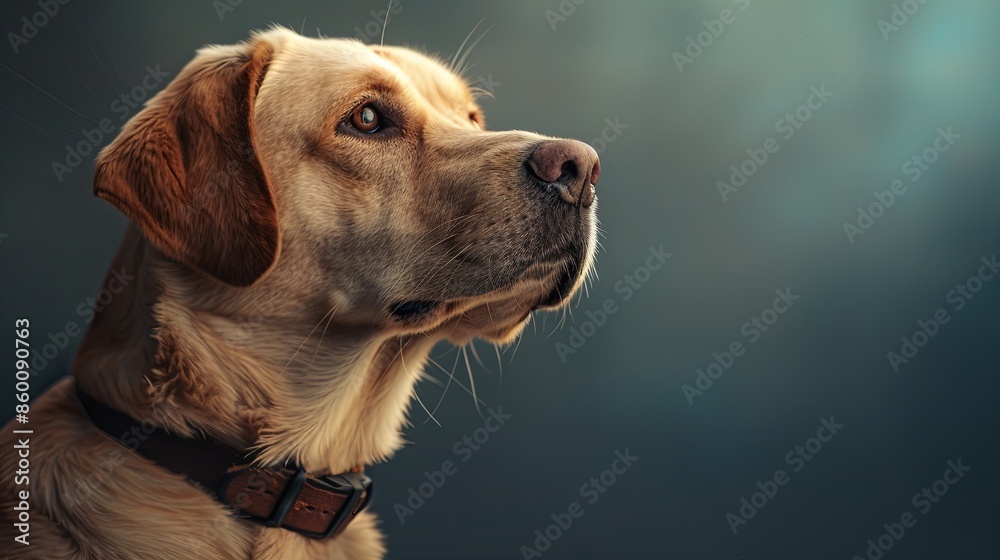 a dog with a dog collar portrait a dog with a dog collar portrait