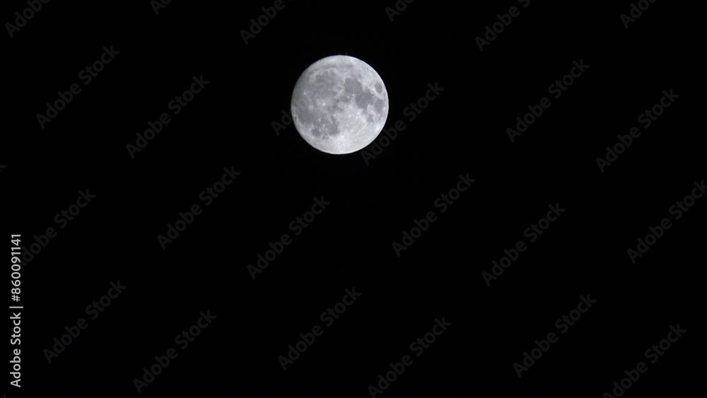 Full Moon in Timelapse, Rises in Clouds on Crepuscular Sky, Dusk Light View on Halloween, Evening Astrology, Time Lapse Full Moon in Timelapse, Rises in Clouds on Crepuscular Sky, Dusk Light View on Halloween, Evening Astrology, Time Lapse
