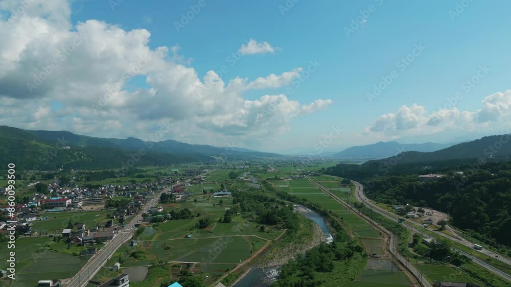 山間部の空撮 山間部の空撮