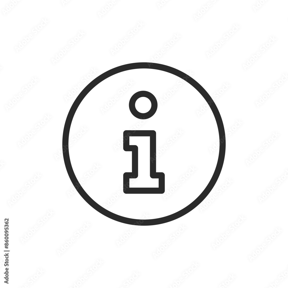 Information circle, linear style icon. information service or help center. Editable stroke width. Information circle, linear style icon. information service or help center. Editable stroke width.