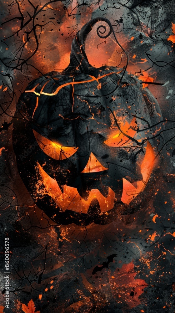 Fototapeta premium Petrifying Halloween Texture with Mysterious Accents