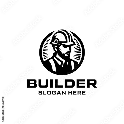 Builder Logo Design Inspiration. Logo Template For Business Identity Architecture, Construction Worker, Property, Real Estate, Housing Solutions, Home Renovation, Building Engineer, etc.