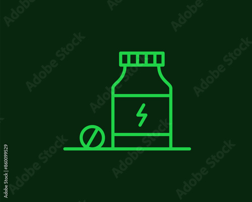 vitamins illustration in flat style design. Vector illustration.