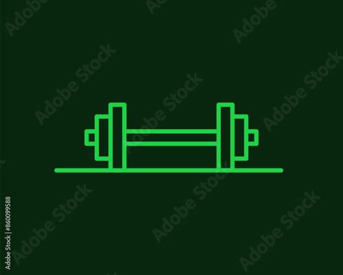 dumbbells illustration in flat style design. Vector illustration.
