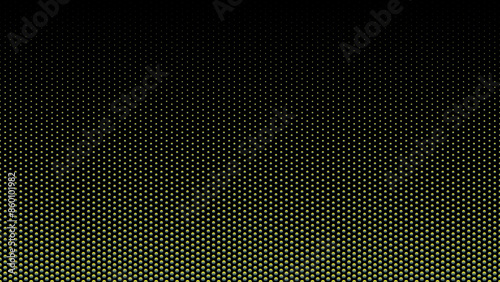 N11_Dot Gradation_Yellow Ptn, Black Bkg