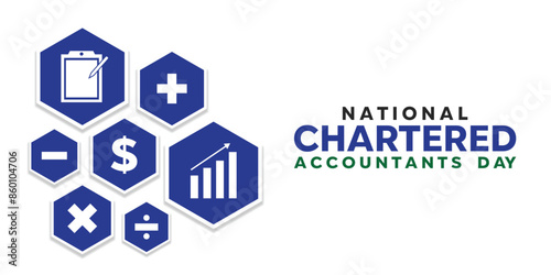 National Chartered Accountants Day. Great for cards, banners, posters, social media and more. White background.